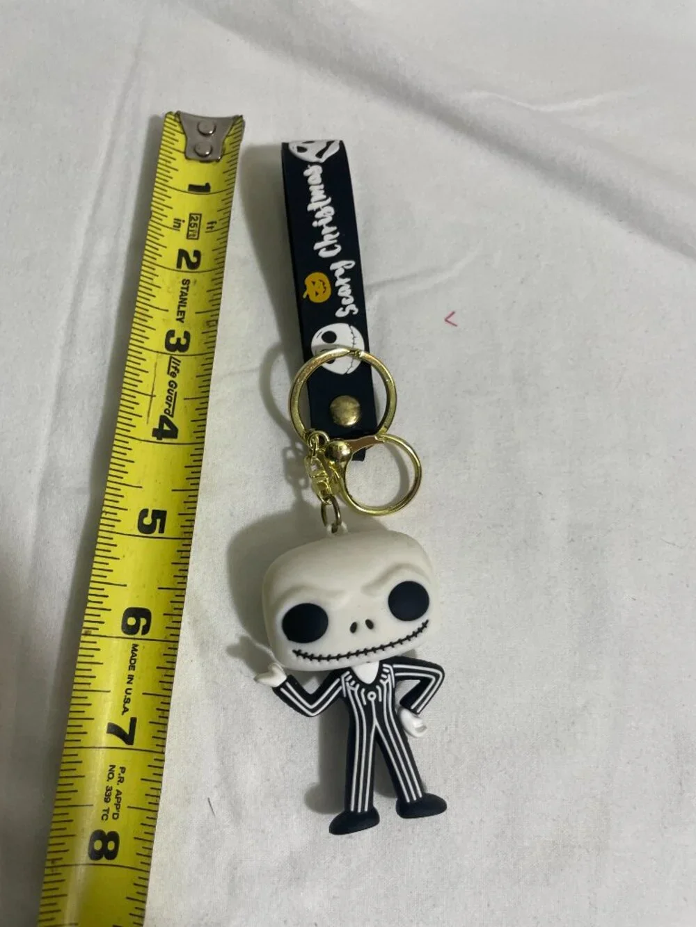 Jack Skellington Nightmare Before Christmas Rubber Figure Keychain Bag Charm